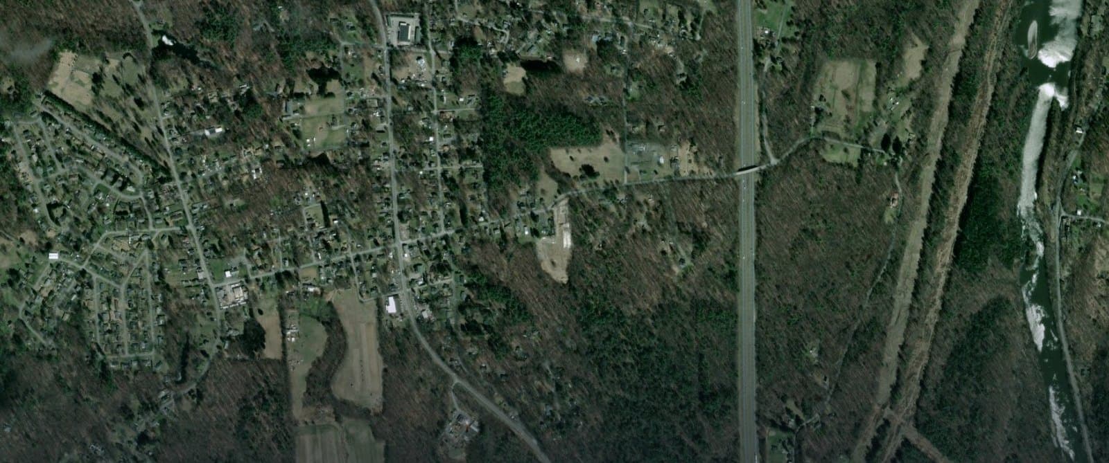 Ink-graded panorama of the wide site aerial.